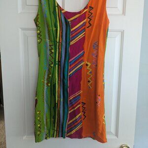 Jams World Colorful Striped Mini Dress